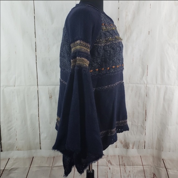 Free People Craft Time Sweater-Navy Blue-Size XS - Picture 5 of 7